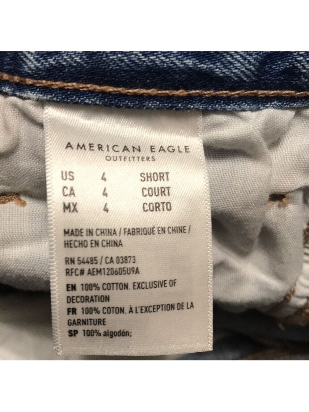 AEO HIGHEST MOM RISE RIPPED JEANS SZ 4S - Picture 9 of 12